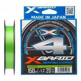YGK X-Braid Cord X4 Fonott Zsinór 150m